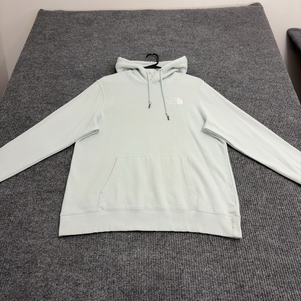 The North Face Hoodie Womens L Mint Green Cotton Blend Box Logo Gorpcore Street